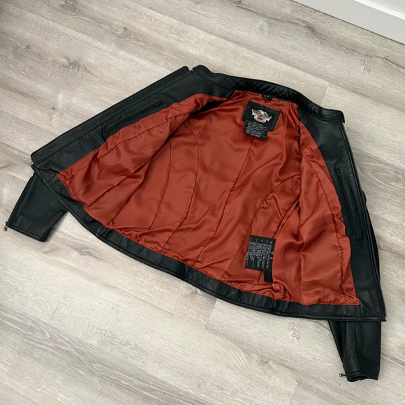 Harley Davidson Women’s Genuine Leather Riding Jacket 2009 Black medium - Picture 12 of 16